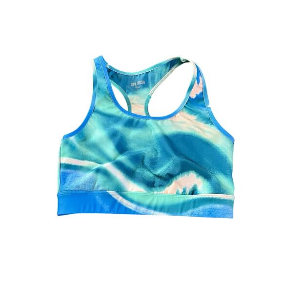 SPLITS59 SET - BLUE/GREEN TIE DYE GERI BRA TOP & LIV HIGH WAIST LEGGINGS - Picture 14 of 15